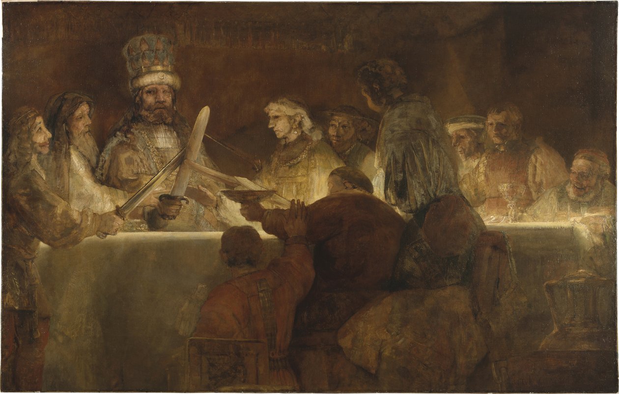 A conspiração dos batavianos sob Claudius Civilis, 1662 de Rembrandt van Rijn