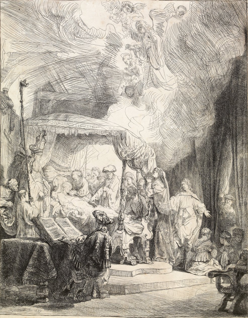 A Morte da Virgem, 1639 de Rembrandt van Rijn