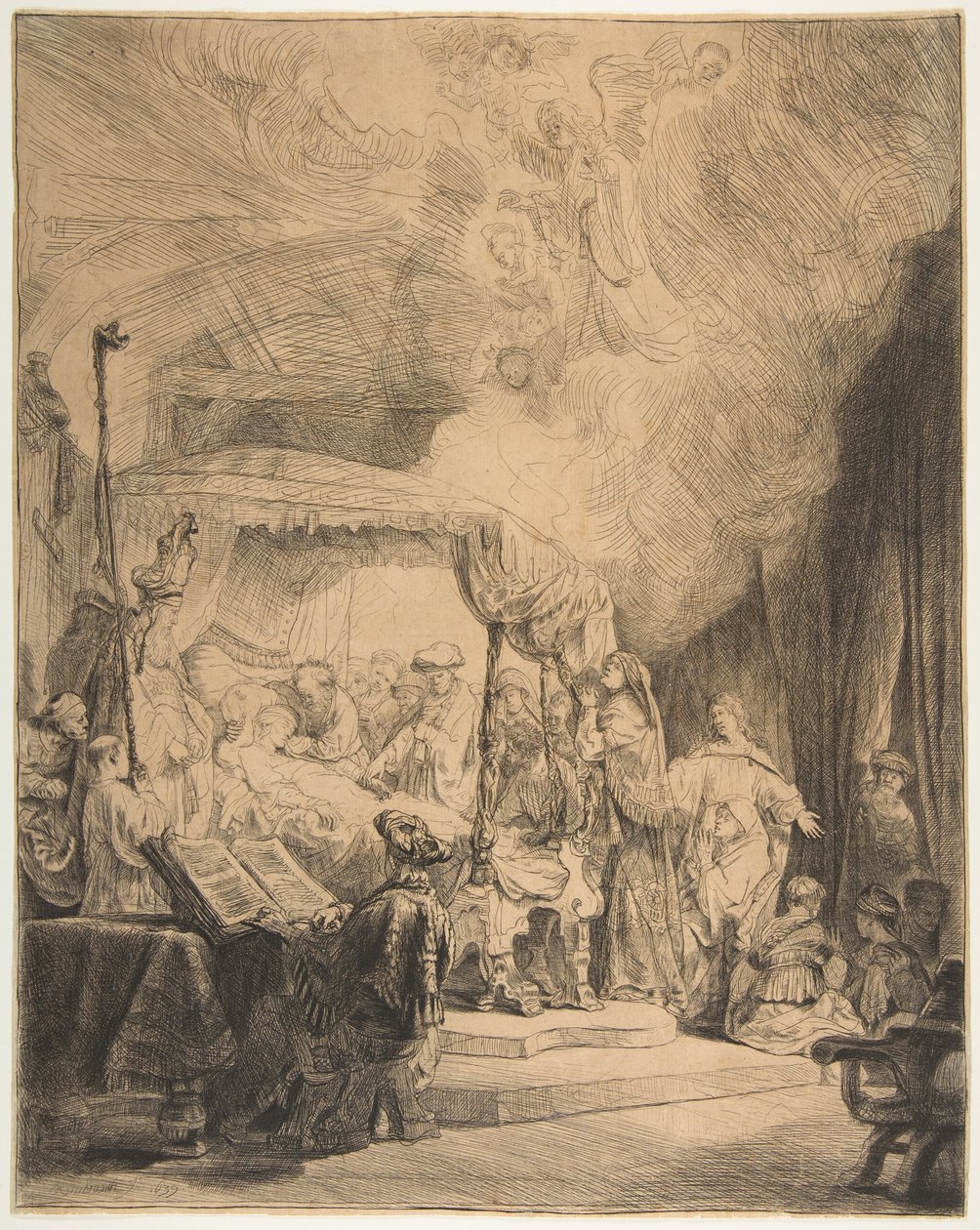 A morte da Virgem, 1639. de Rembrandt van Rijn
