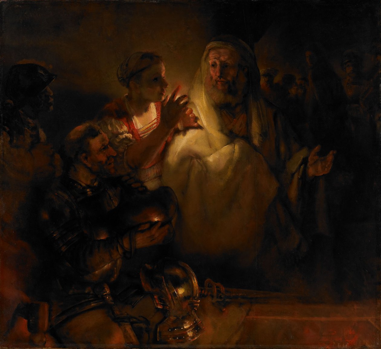 A Negação de São Pedro, 1660 de Rembrandt van Rijn