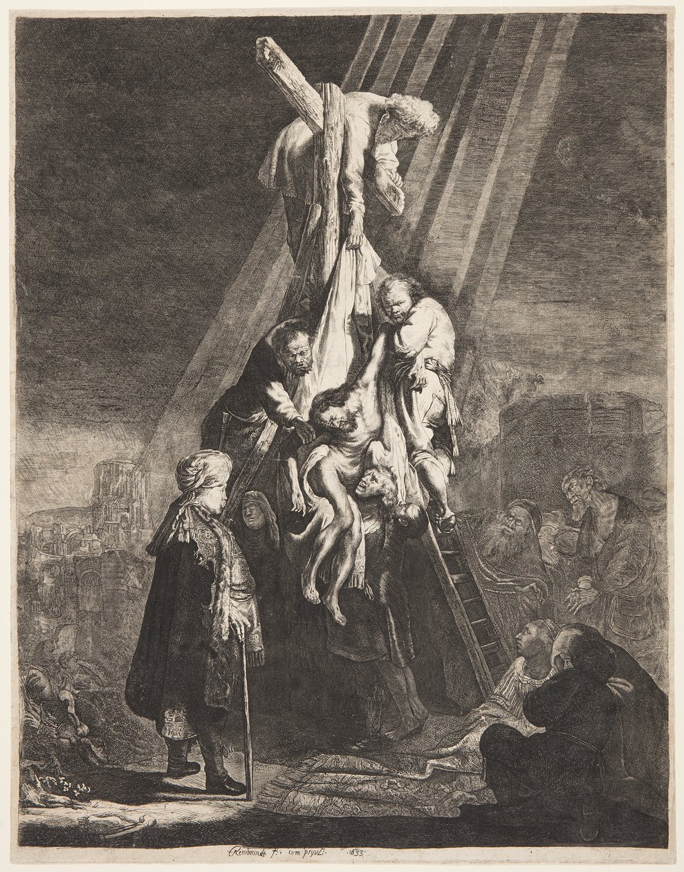 A descida da cruz de Rembrandt van Rijn