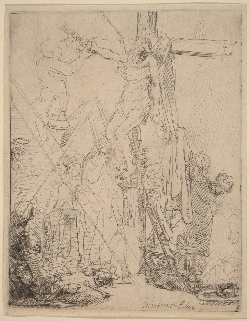 A Descida da Cruz: um esboço de Rembrandt van Rijn