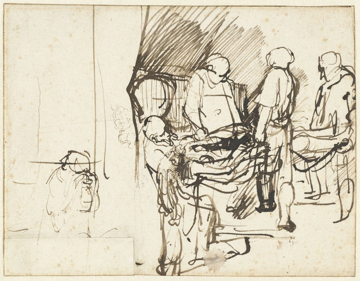 «O Enterro», sobre um esboço de um carrasco de Rembrandt van Rijn