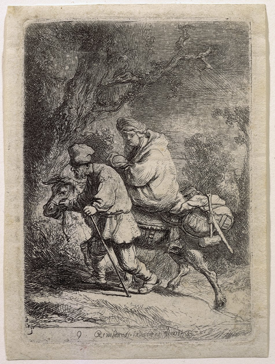 A fuga para o Egito de Rembrandt van Rijn