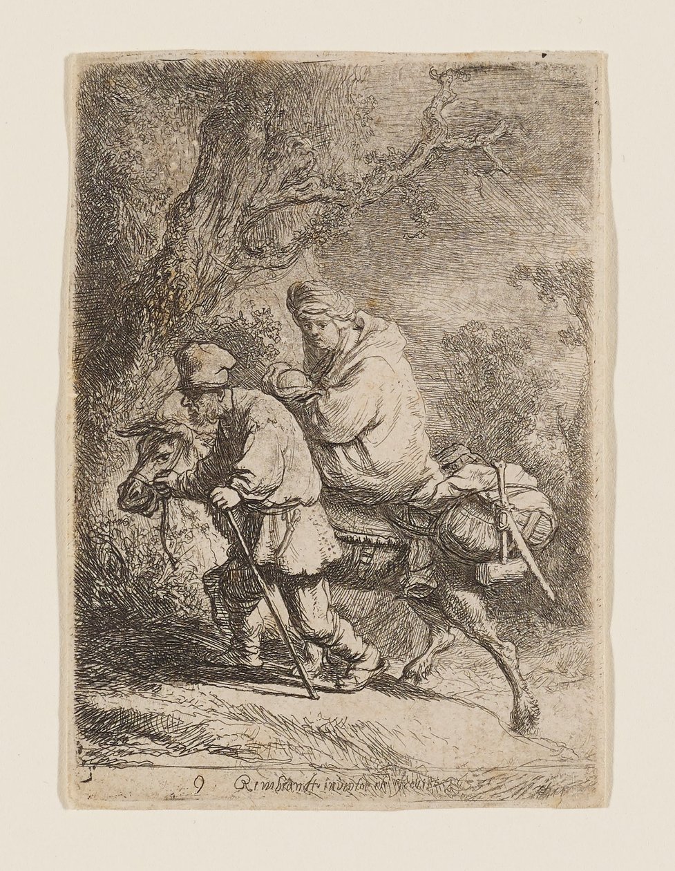 A Fuga para o Egito de Rembrandt van Rijn