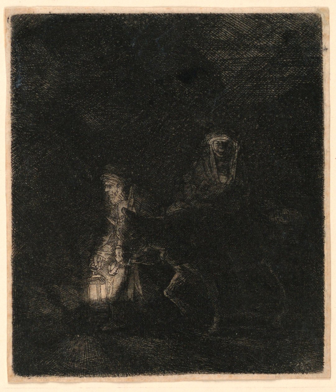 A Fuga para o Egito: Uma Peça Noturna de Rembrandt van Rijn