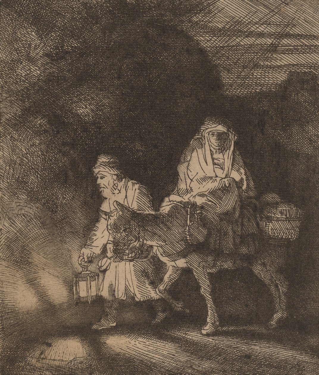 The Flight into Egypt: a Night Piece, 1651. de Rembrandt van Rijn