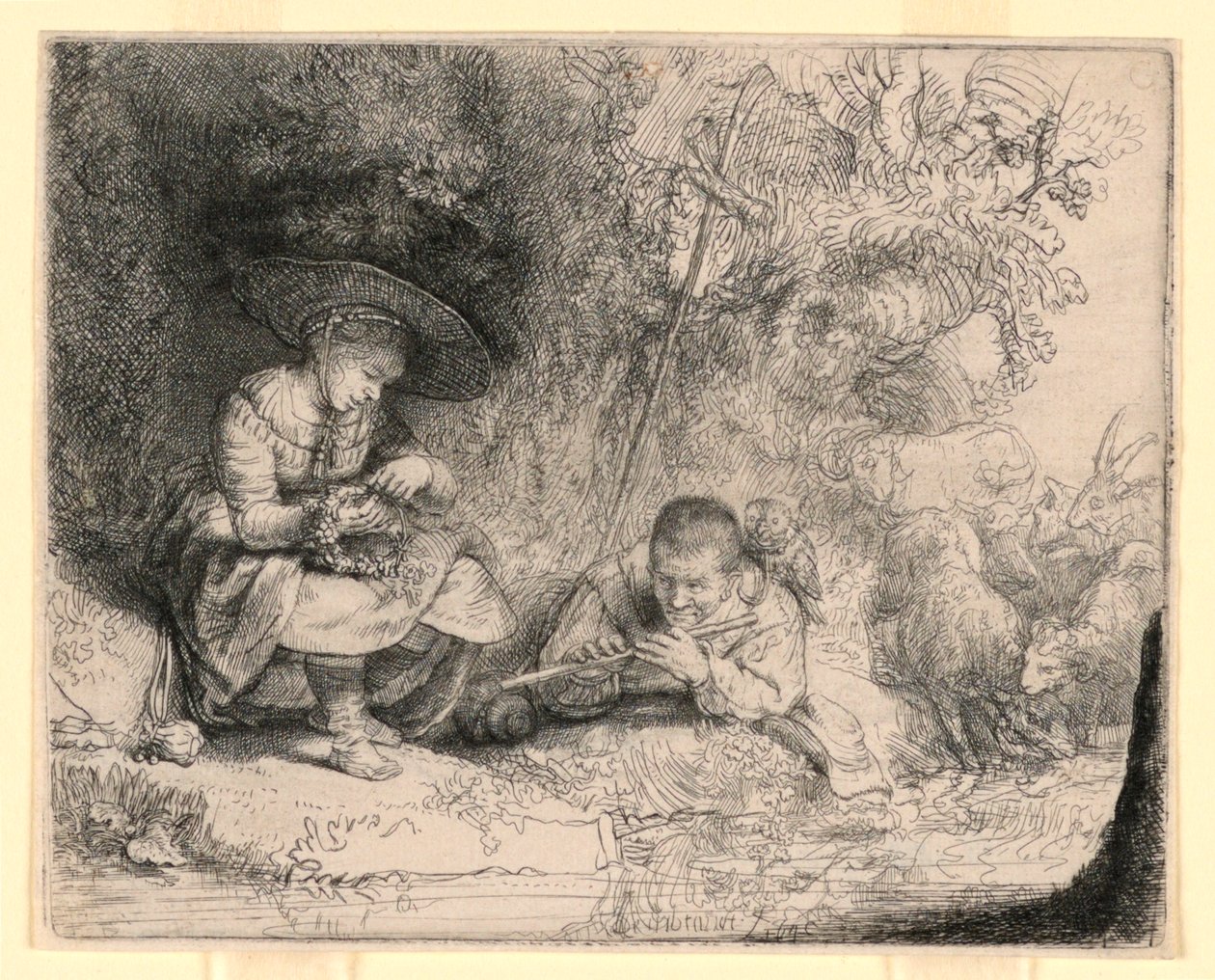 O tocador de flauta de Rembrandt van Rijn