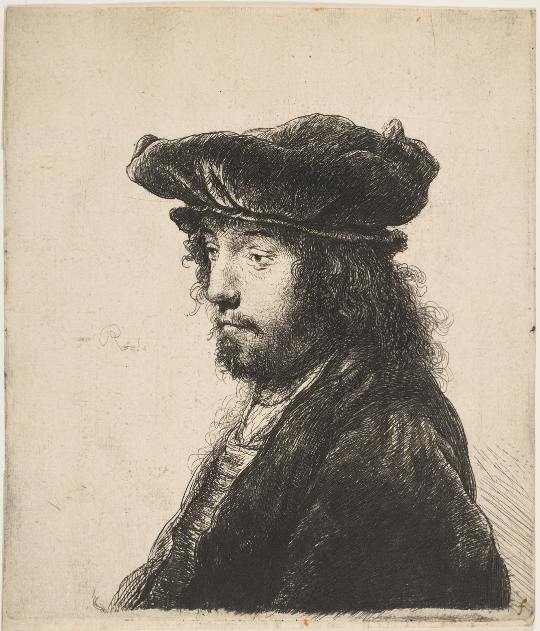 A Quarta Cabeça Oriental, ca. 1635 de Rembrandt van Rijn