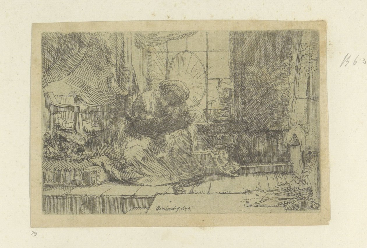 A Sagrada Família com o Gato e a Serpente de Rembrandt van Rijn