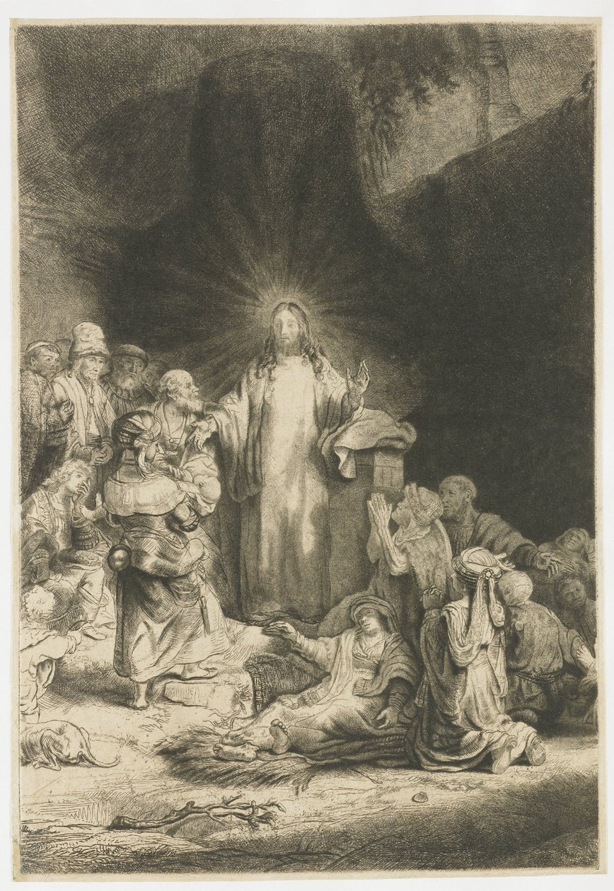 A Gravura dos Cem Gulden: a peça central com Cristo a pregar de Rembrandt van Rijn
