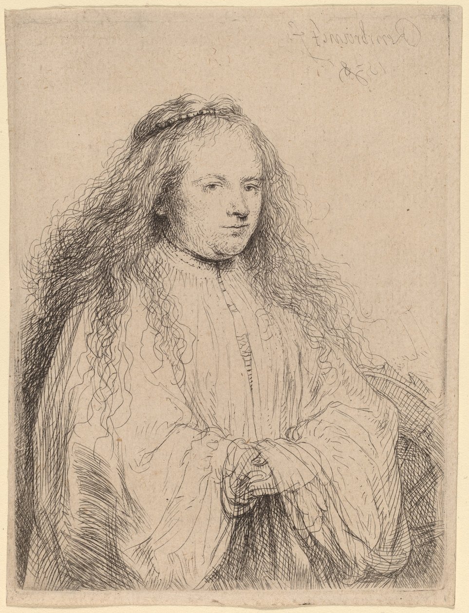 A Noiva Judia (Saskia como Santa Catarina) de Rembrandt van Rijn