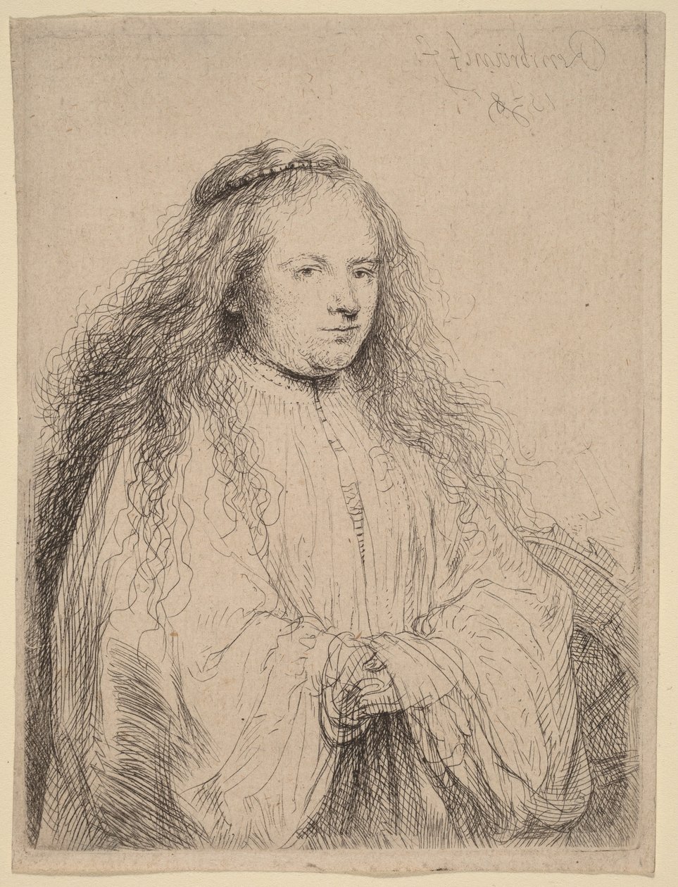 A Pequena Noiva Judaica (Saskia no papel de Santa Catarina) de Rembrandt van Rijn