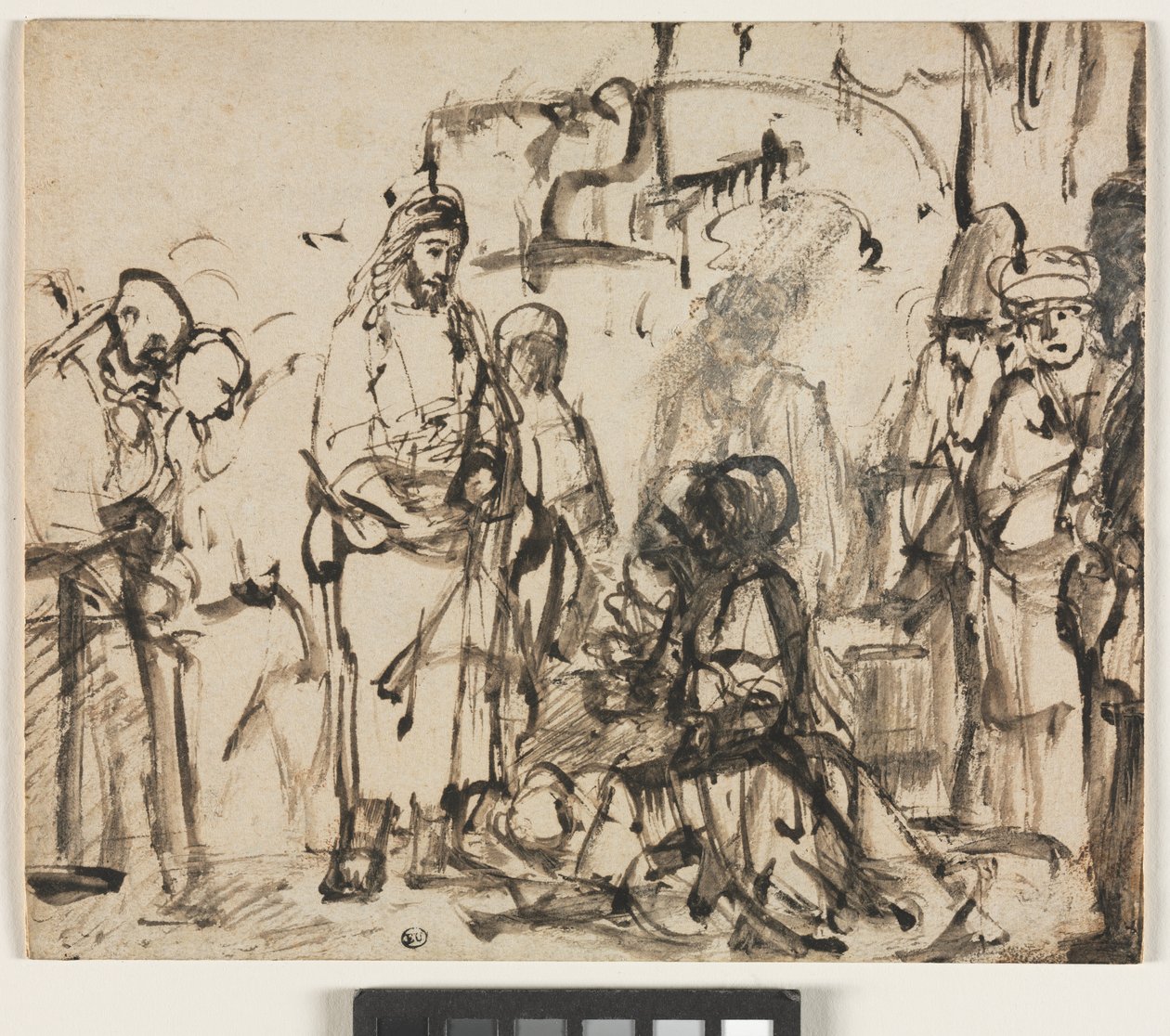 O encontro de Cristo com Marta e Maria após a morte de Lázaro, c.1662-65 de Rembrandt van Rijn