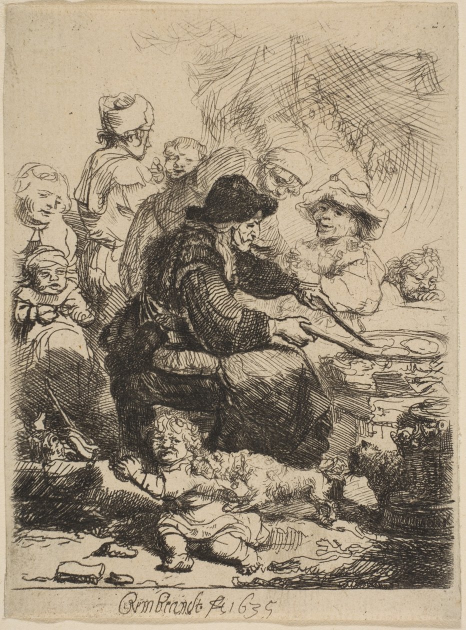 A mulher da panqueca, 1635. de Rembrandt van Rijn