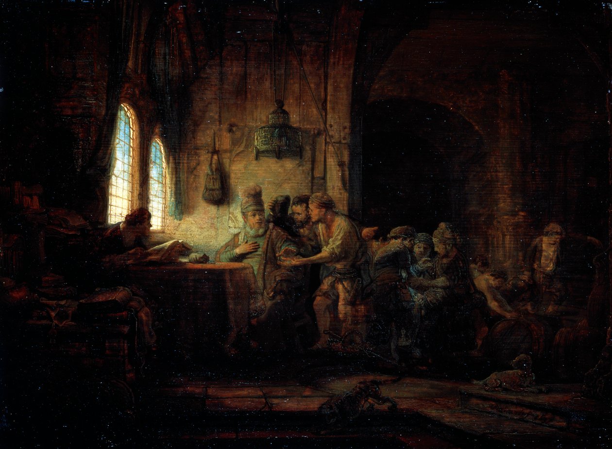 A parábola dos trabalhadores na vinha, 1637. de Rembrandt van Rijn