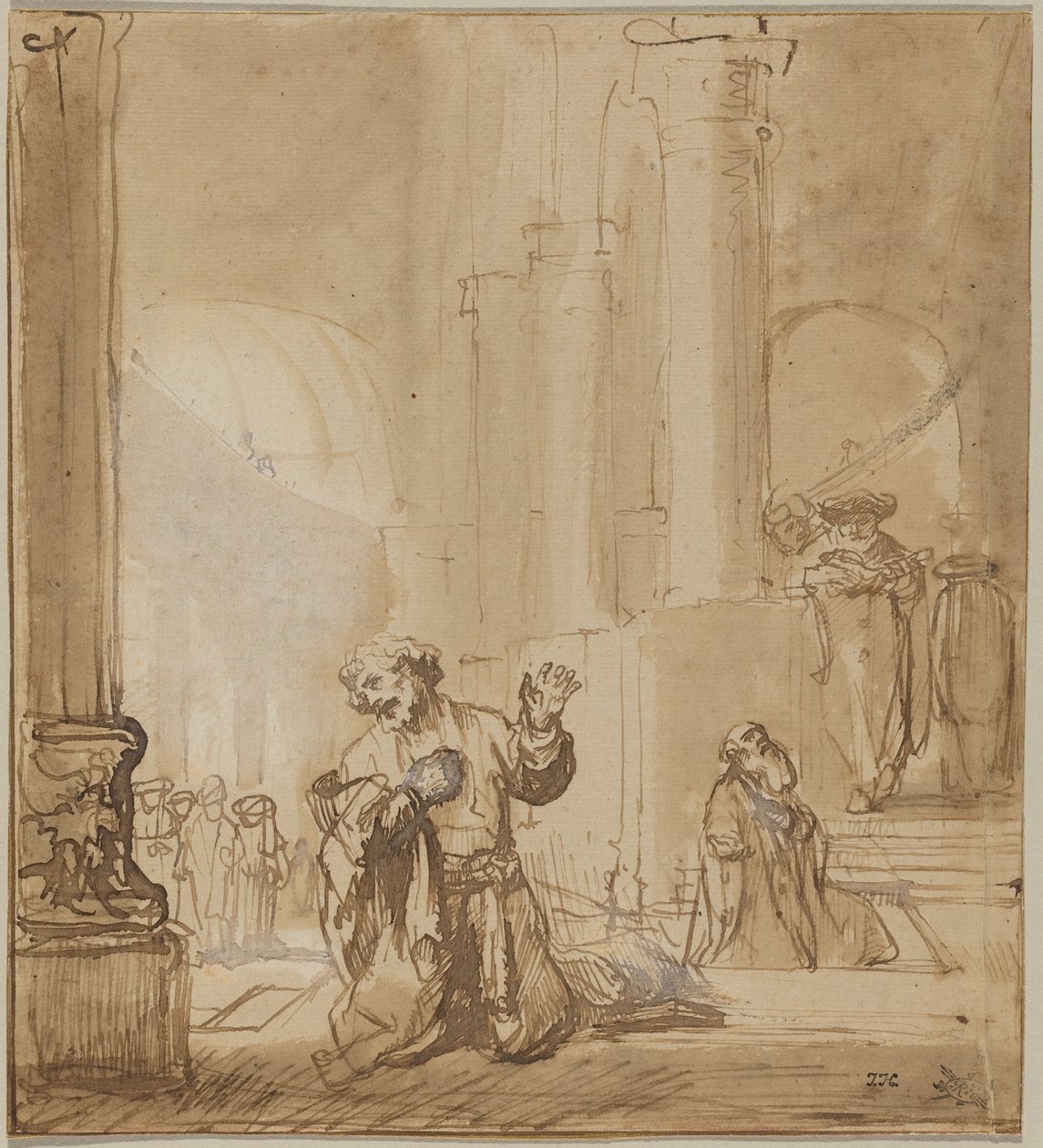 A parábola do publicano e do fariseu de Rembrandt van Rijn
