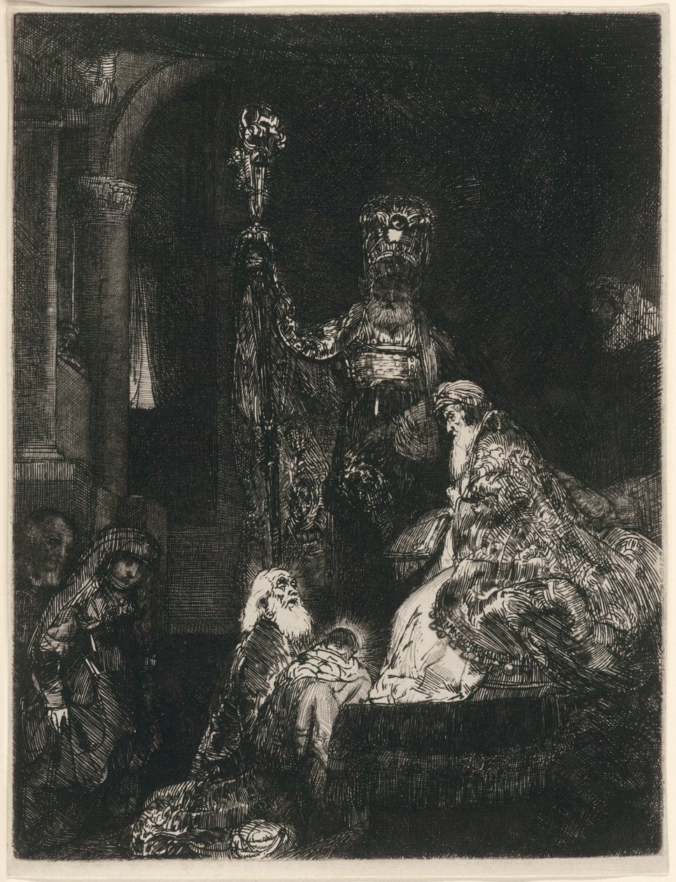 A Apresentação no Templo da Maneira Escura de Rembrandt van Rijn
