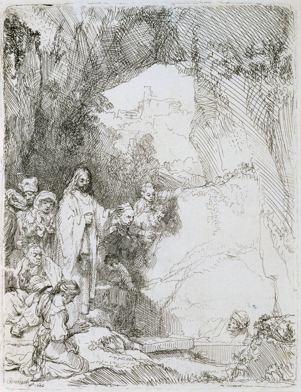 A ressurreição de Lázaro, 1642 de Rembrandt van Rijn
