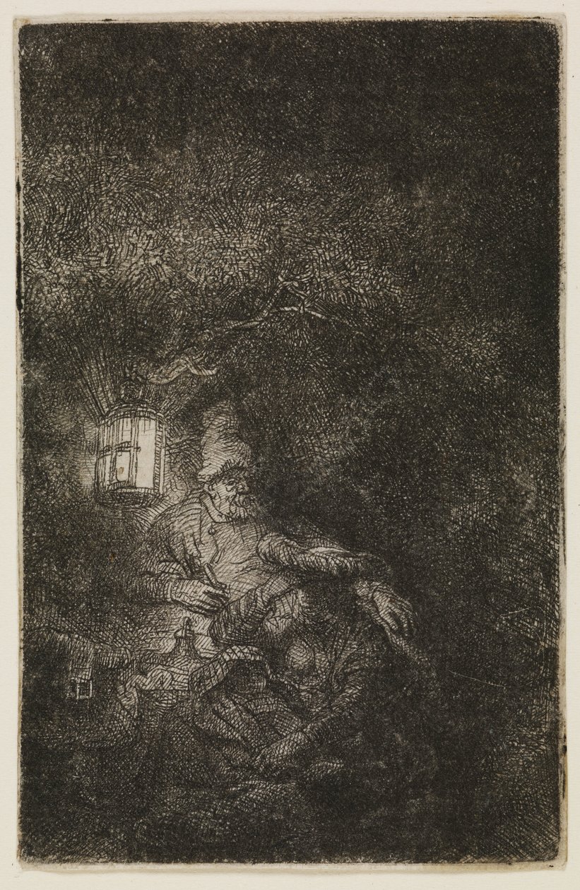 O Descanso durante o Voo (uma peça noturna) de Rembrandt van Rijn