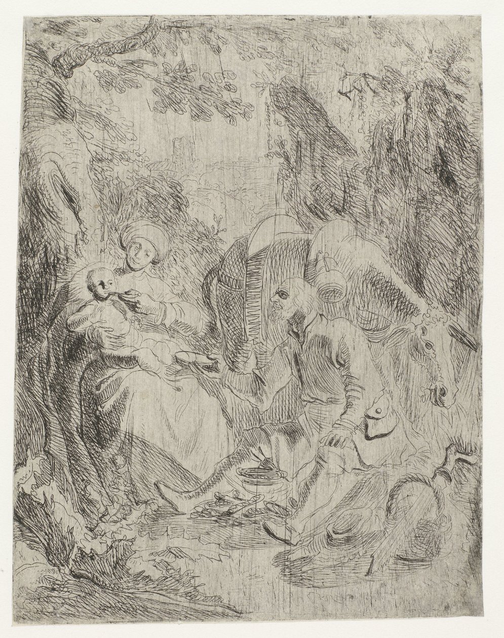 O resto da fuga para o Egito de Rembrandt van Rijn