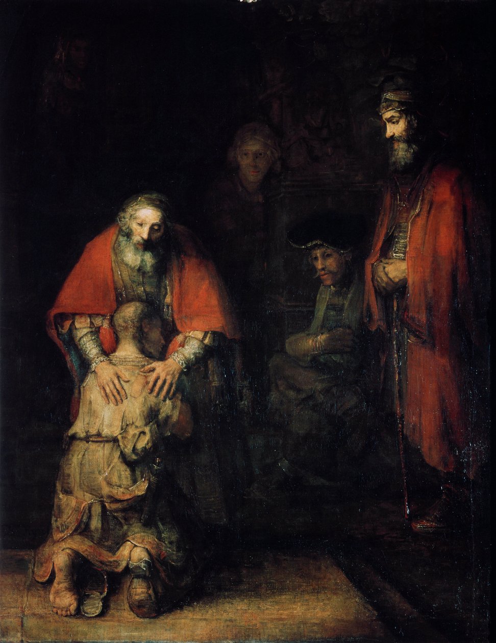 O Retorno do Filho Pródigo, c1668 de Rembrandt van Rijn