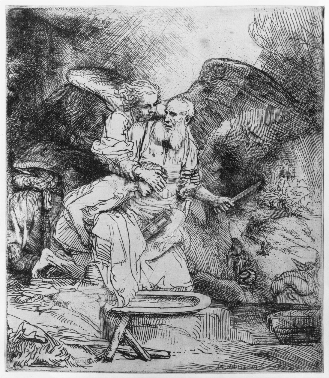 O Sacrifício de Abraão, 1645 de Rembrandt van Rijn