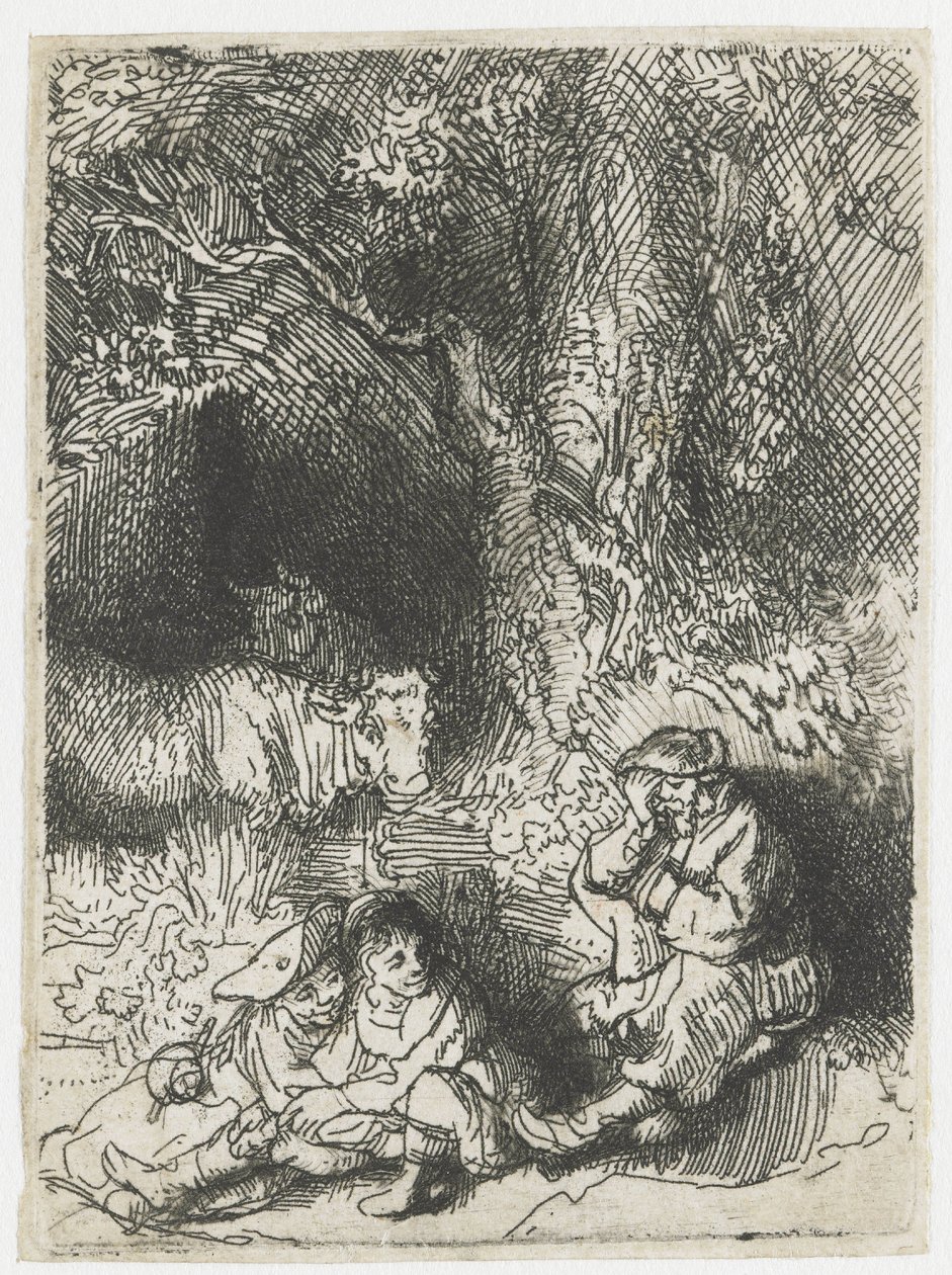 O Pastor Adormecido de Rembrandt van Rijn