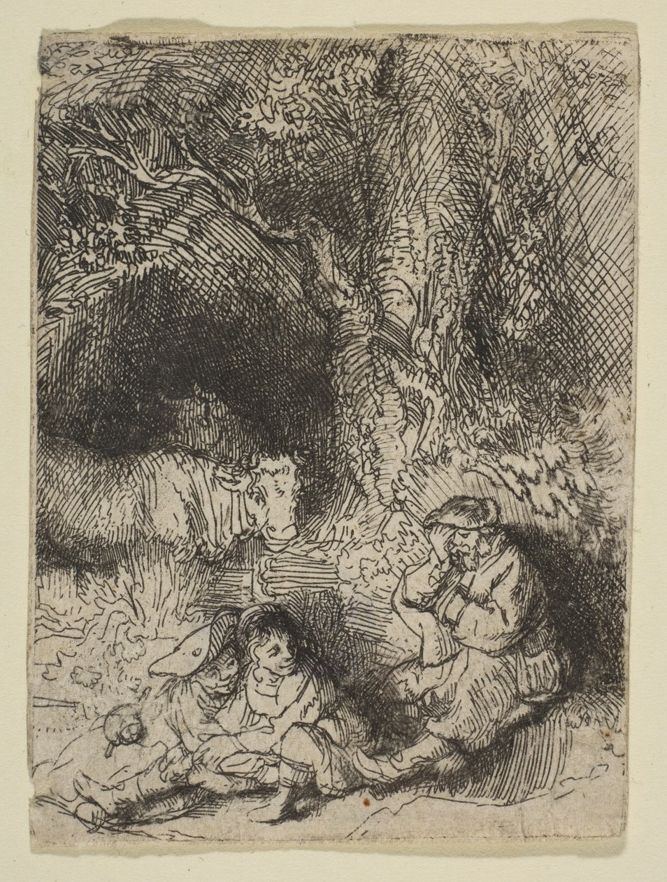 O pastor adormecido, ca. 1644 de Rembrandt van Rijn