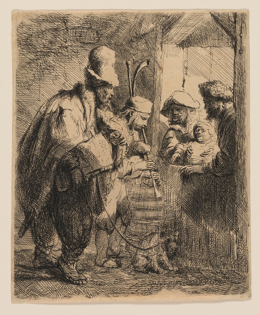 Os músicos passeando de Rembrandt van Rijn