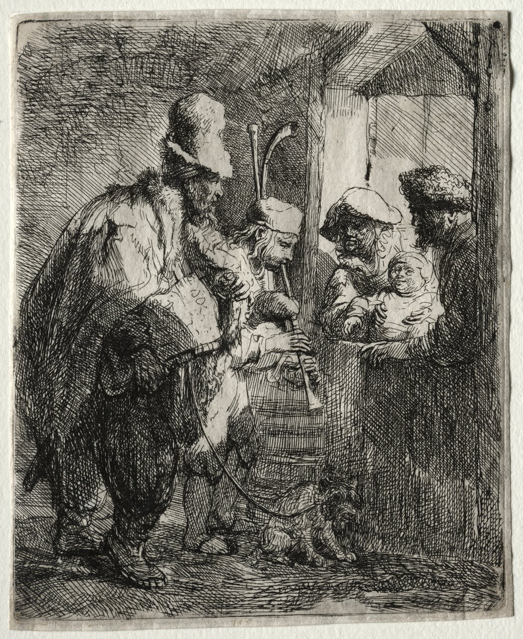 Os músicos passeando, c. 1635 de Rembrandt van Rijn