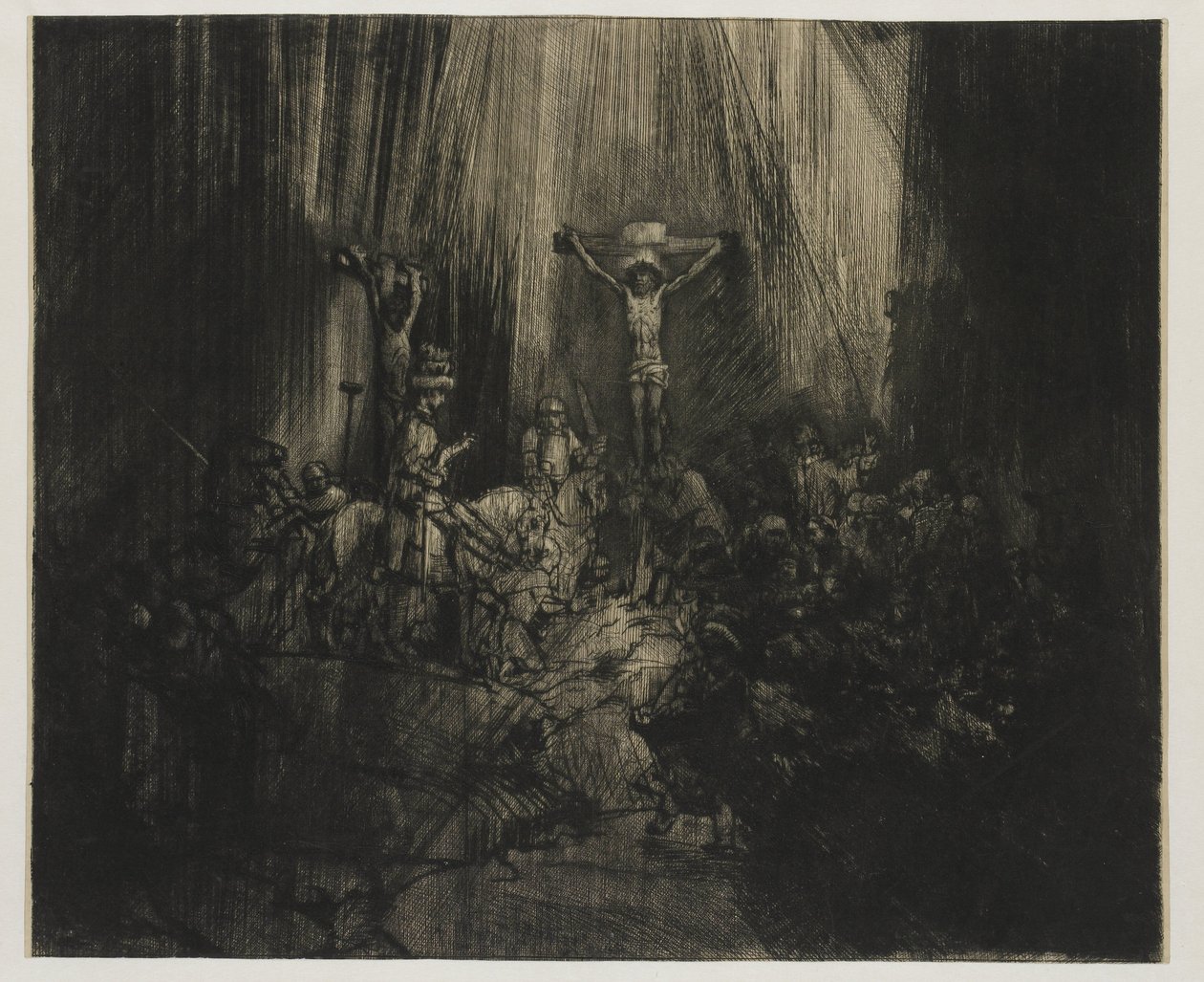 As Três Cruzes
Cristo Crucificado entre os dois ladrões: "As Três Cruzes de Rembrandt van Rijn