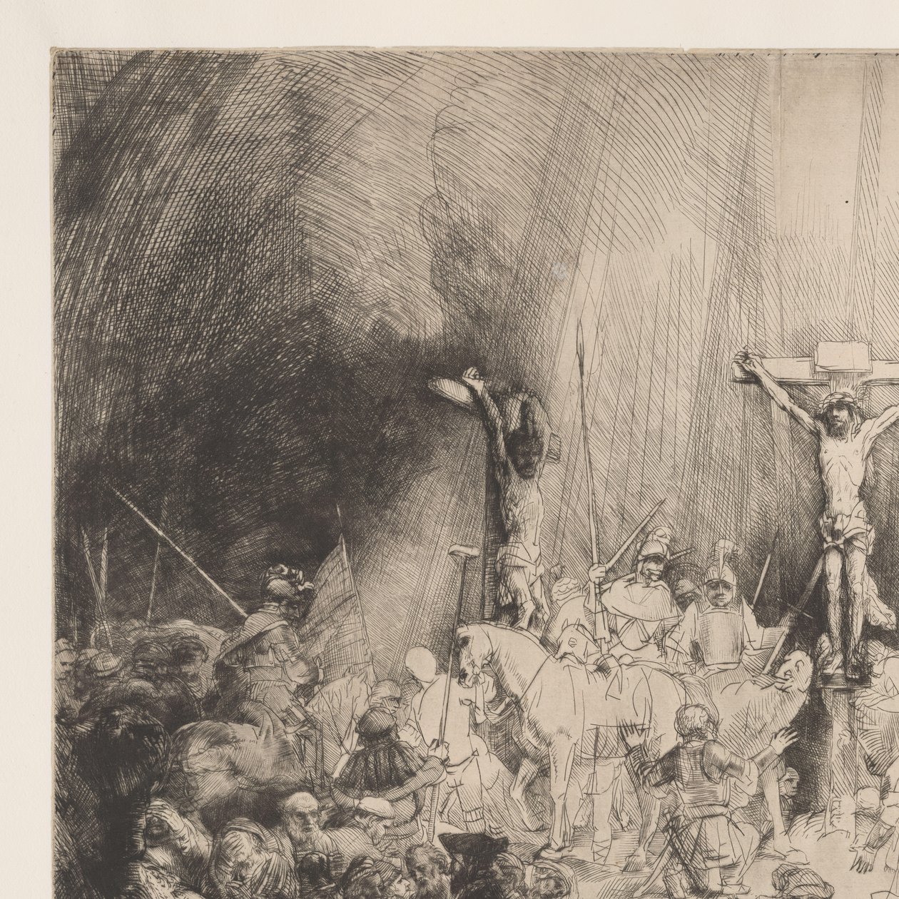 As três cruzes Cristo Crucificado entre os dois Ladrões: 