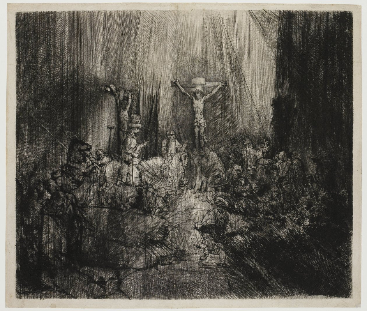 As três cruzes Cristo Crucificado entre os dois Ladrões: 