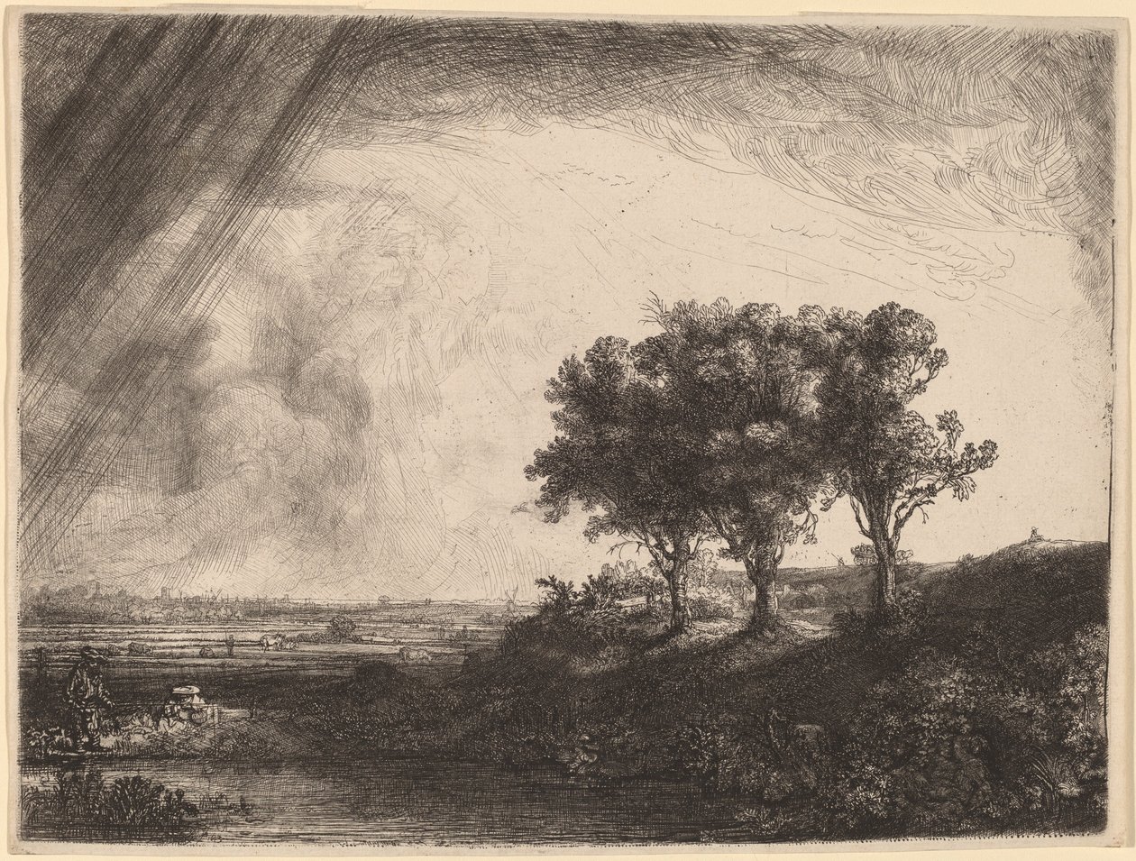 As três árvores de Rembrandt van Rijn