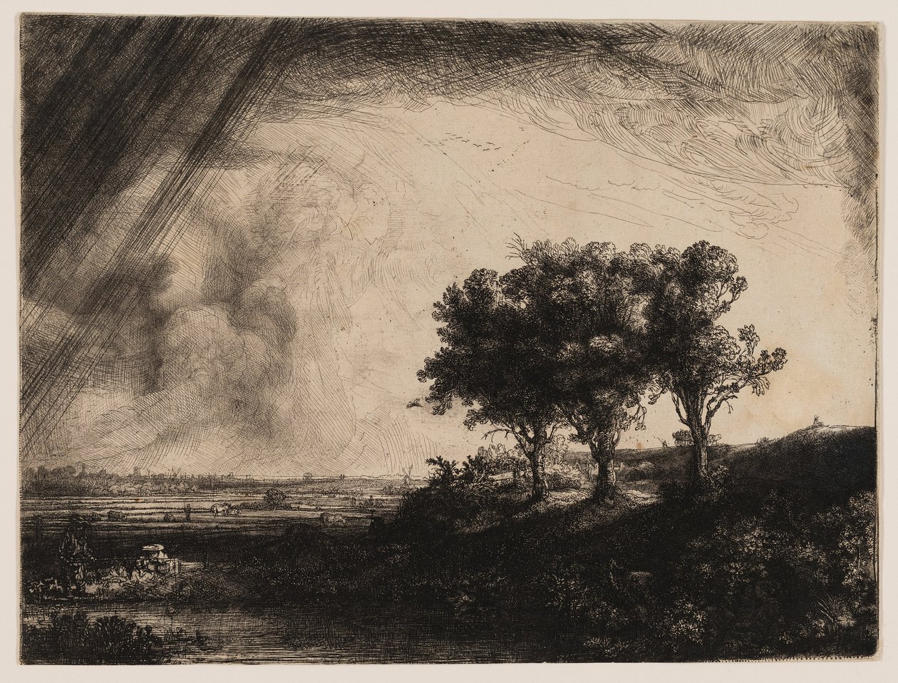 As três árvores de Rembrandt van Rijn