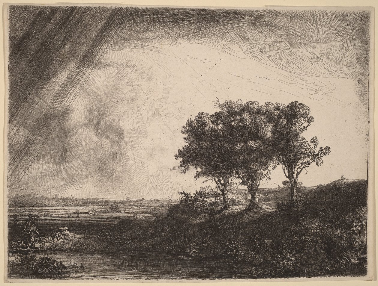 As Três Árvores de Rembrandt van Rijn