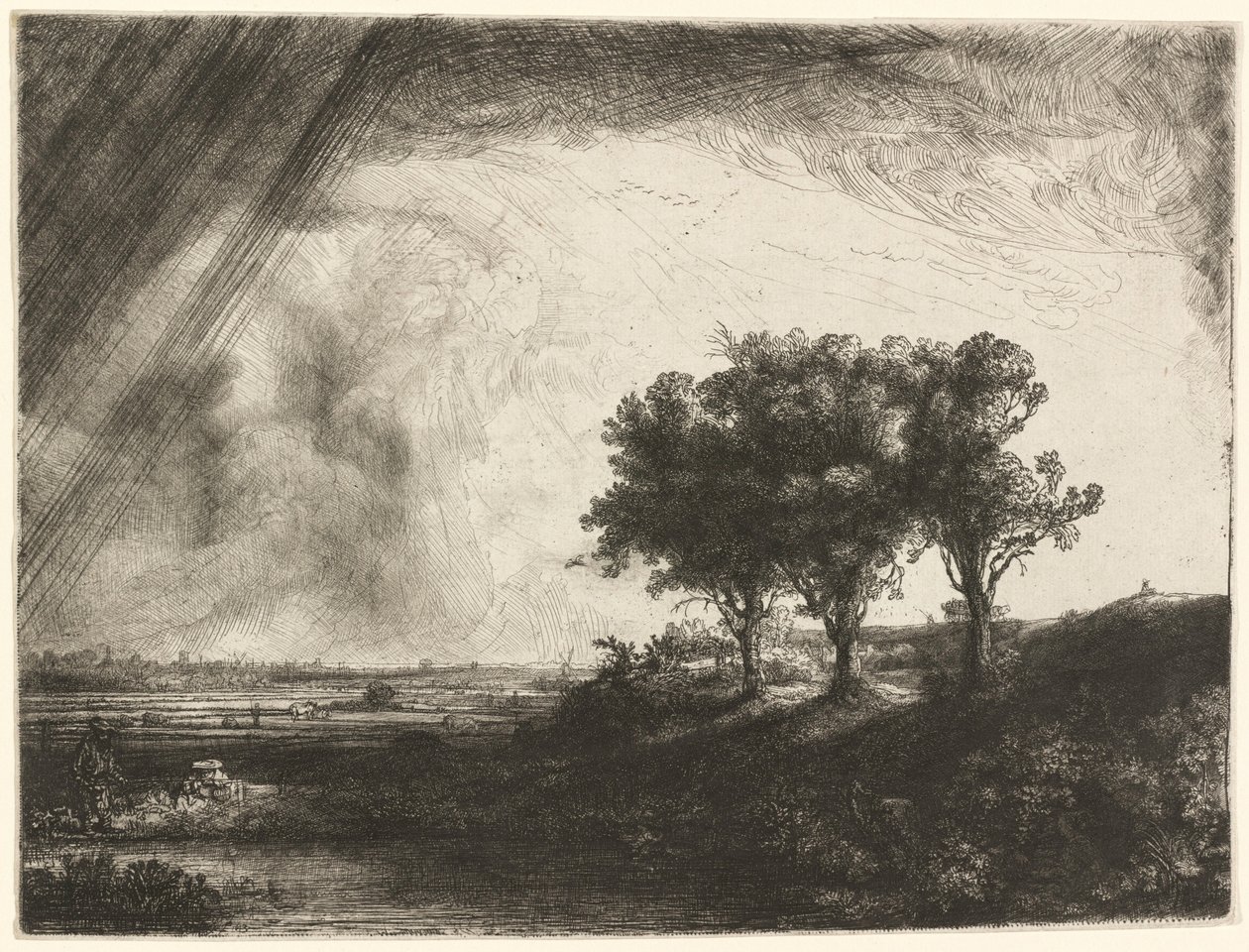 As Três Árvores de Rembrandt van Rijn