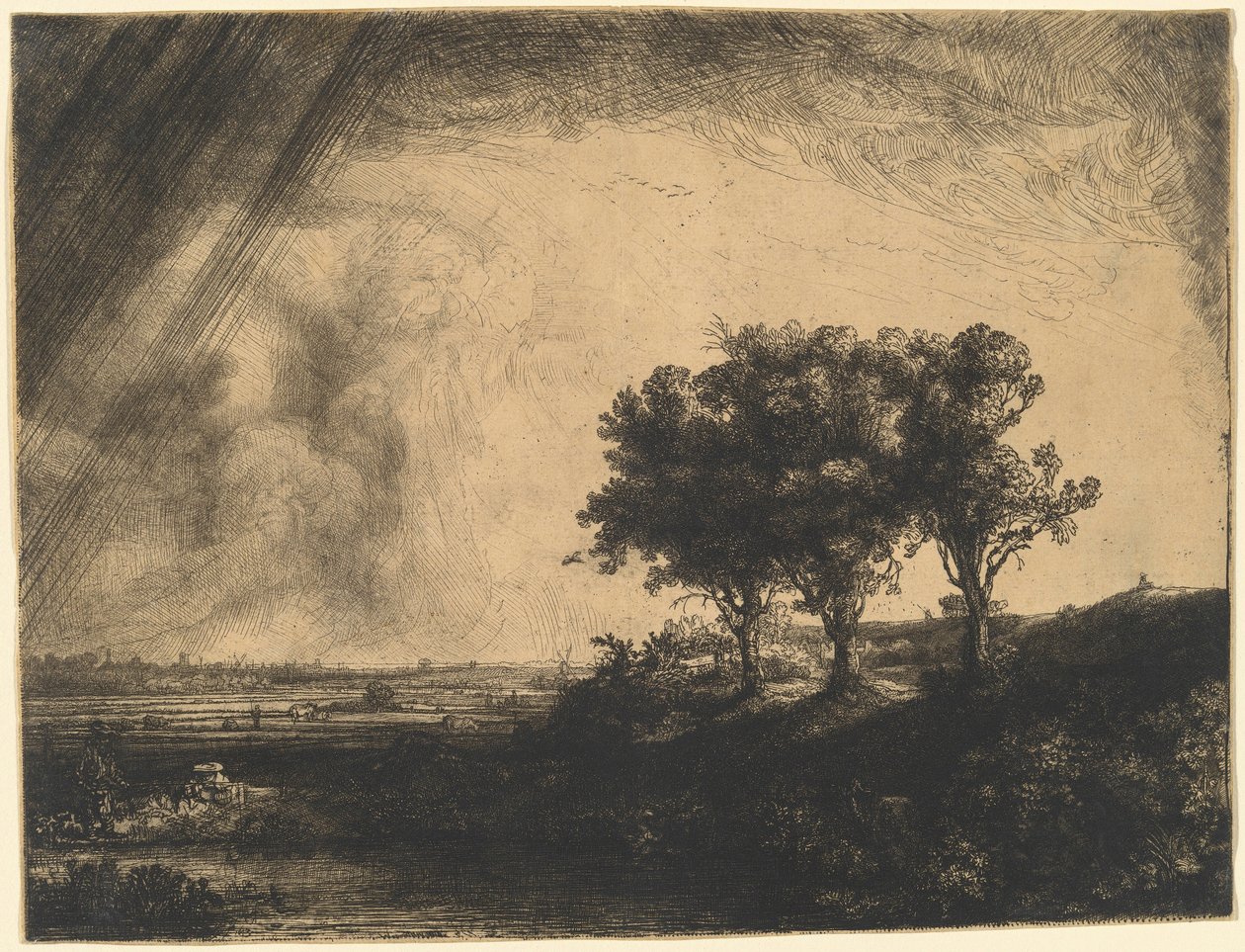 As Três Árvores de Rembrandt van Rijn