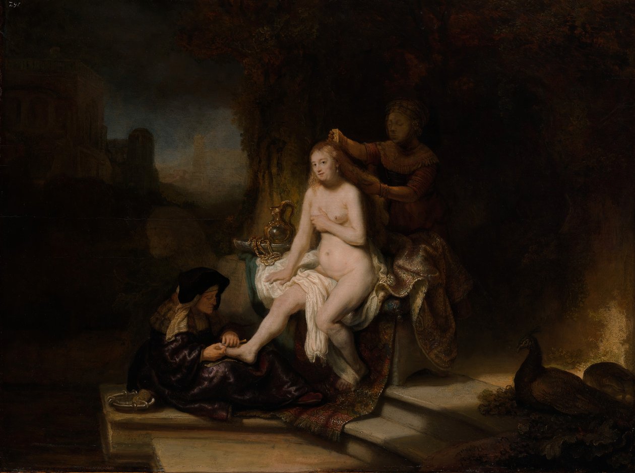 O banheiro de Bate-Seba, 1643. de Rembrandt van Rijn