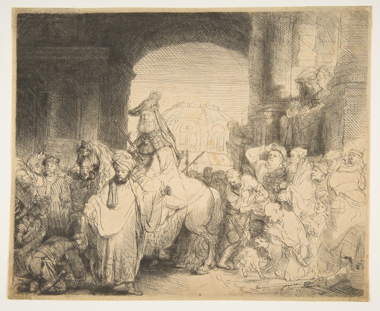 O triunfo de Mordecai, ca. 1641 de Rembrandt van Rijn