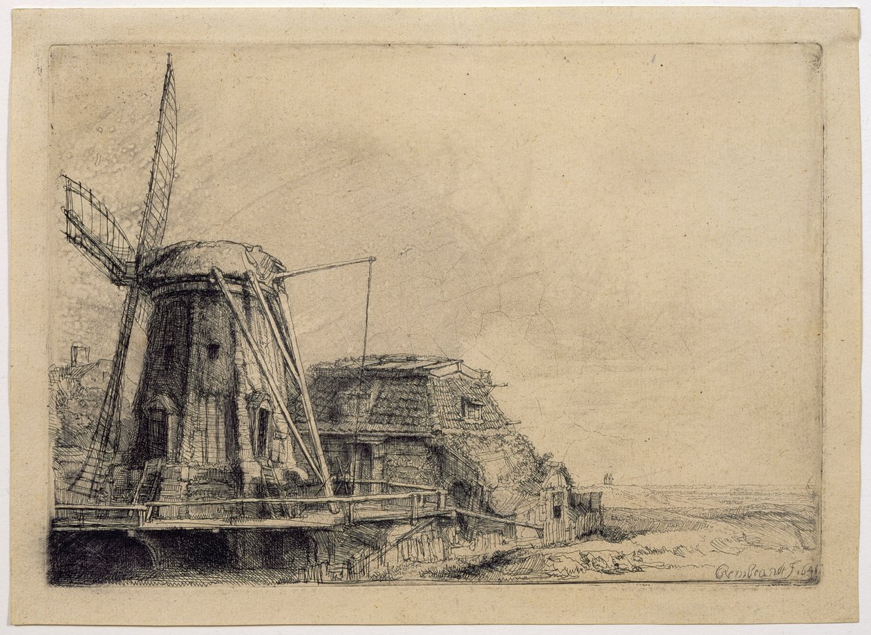 O moinho de vento de Rembrandt van Rijn