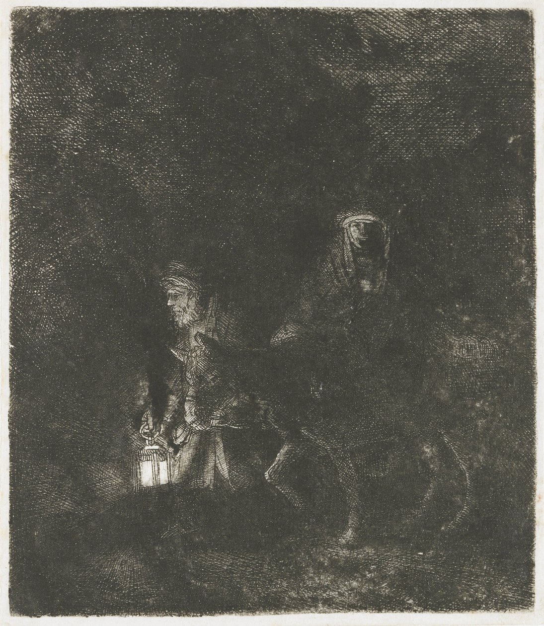 O voo para o Egipto: uma peça nocturna de Rembrandt van Rijn