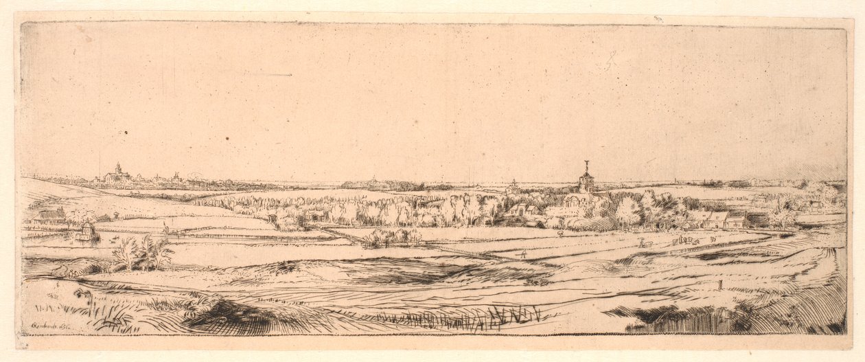 O campo do pesador de ouro de Rembrandt van Rijn