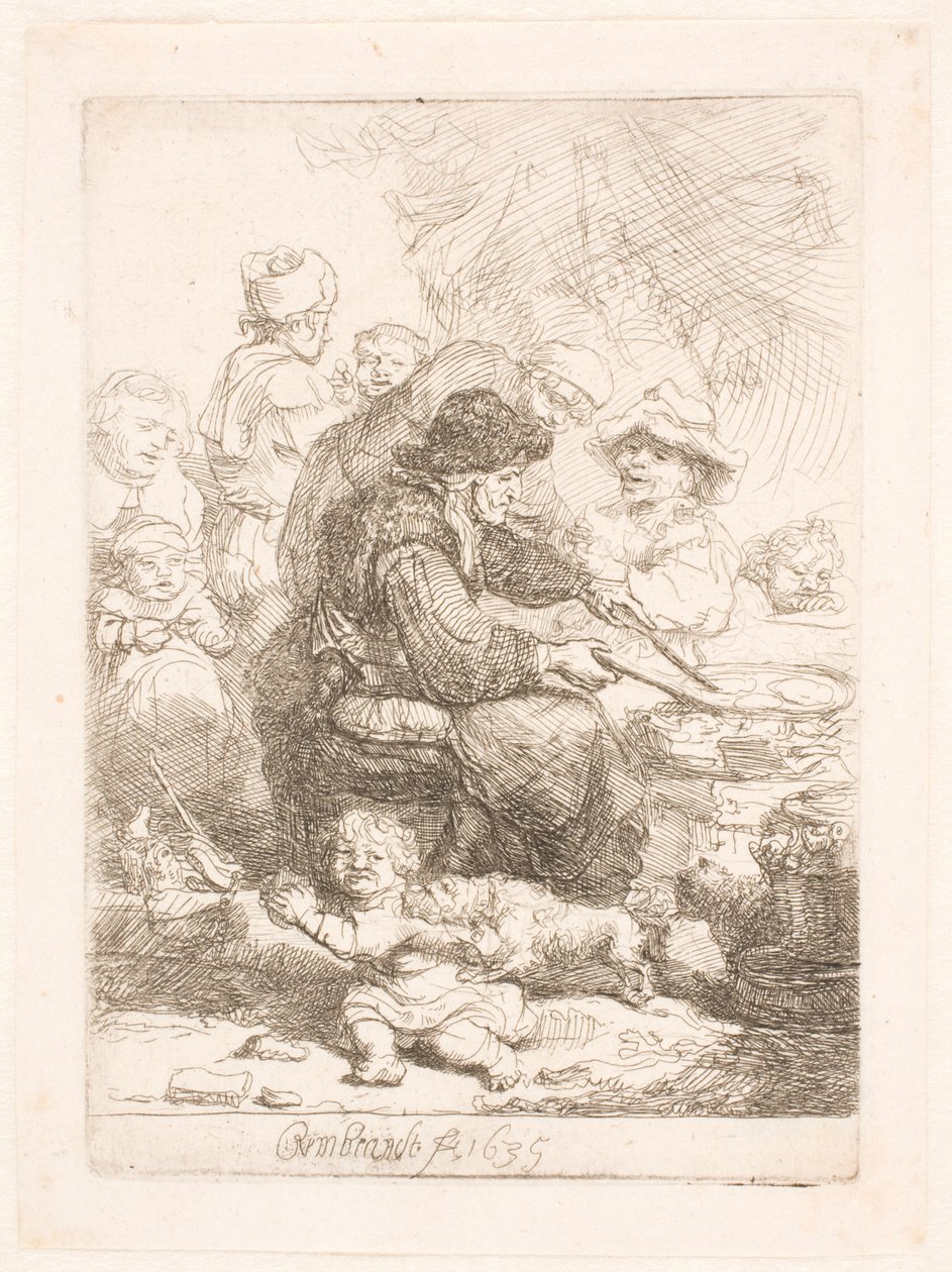 A mulher da panqueca de Rembrandt van Rijn