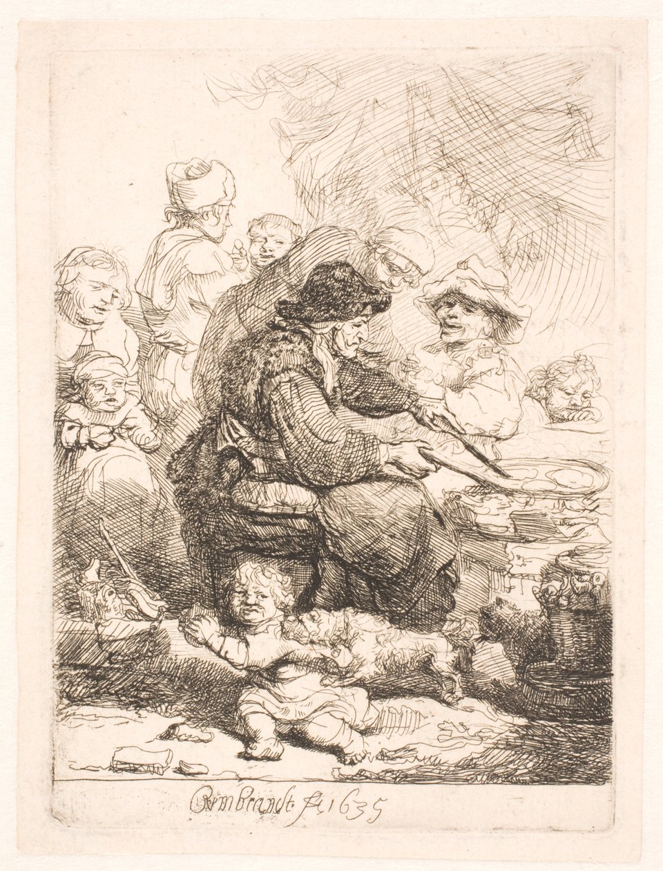 A mulher da panqueca de Rembrandt van Rijn