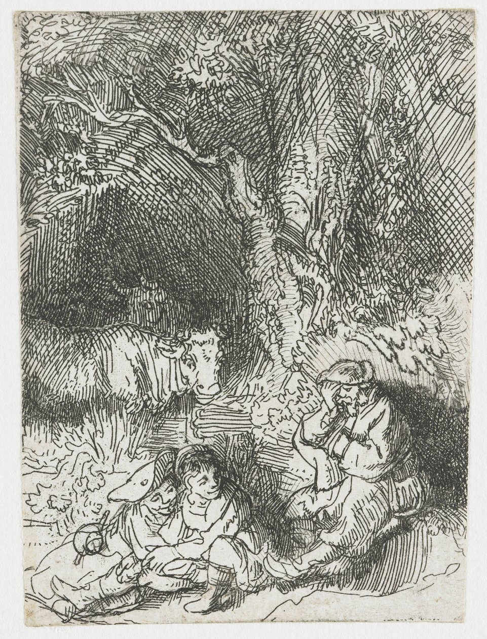 O pastor adormecido de Rembrandt van Rijn