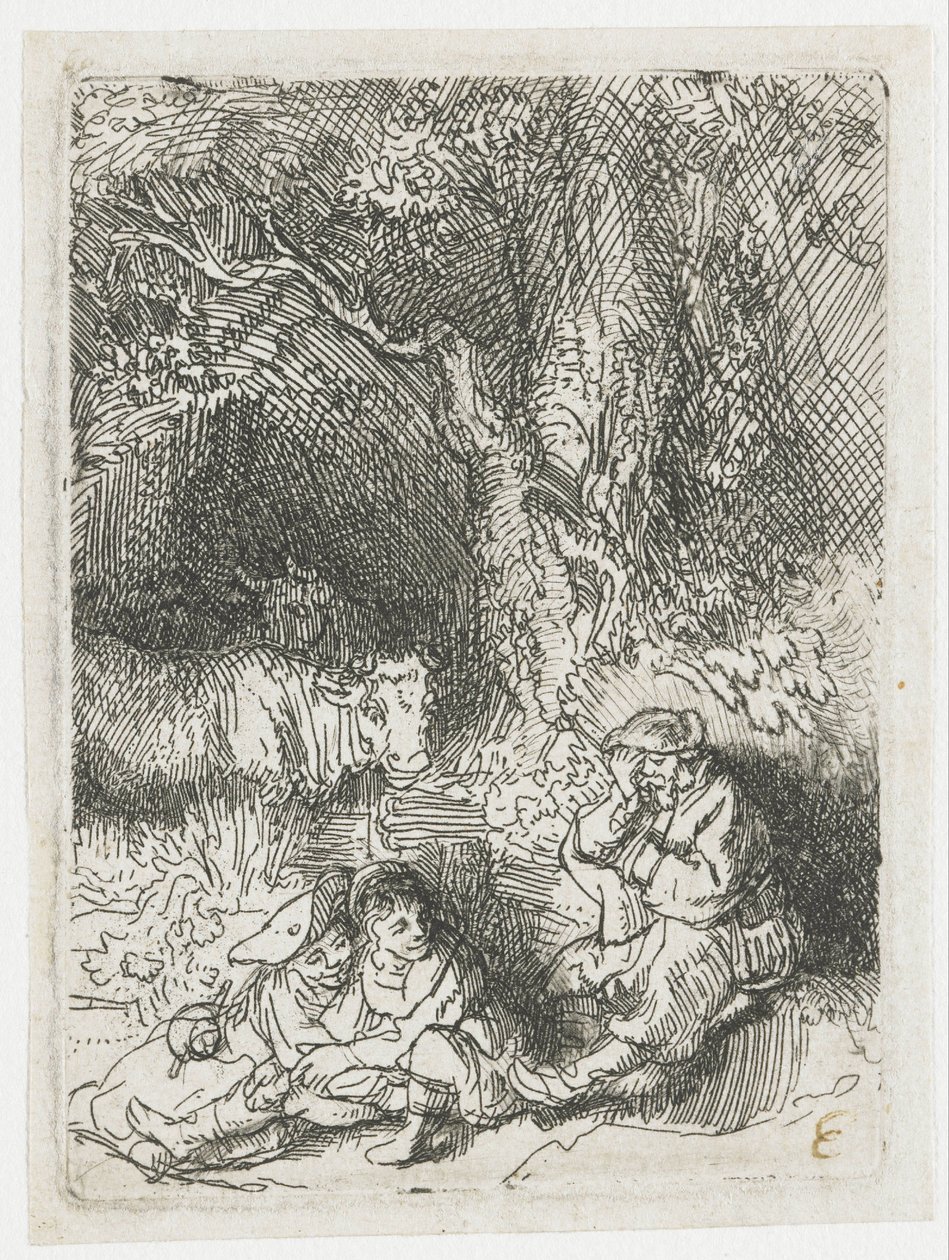 O pastor adormecido de Rembrandt van Rijn