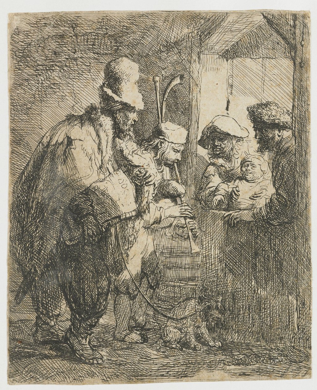 Os músicos ambulantes de Rembrandt van Rijn
