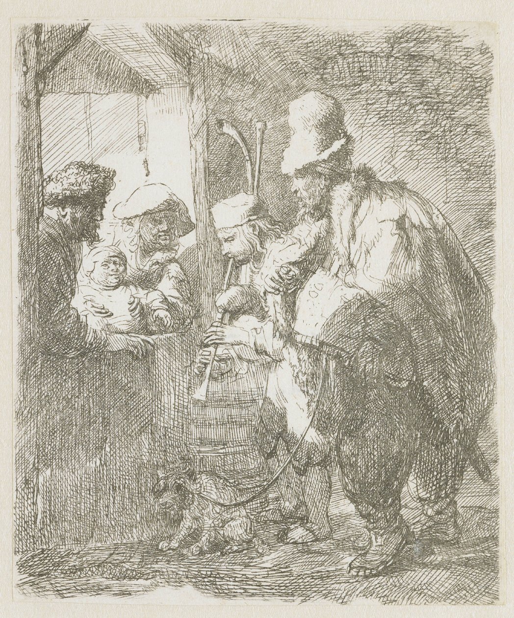 Os músicos ambulantes de Rembrandt van Rijn